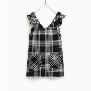 Zara Girls Plaid Pinafore Dress Size 10